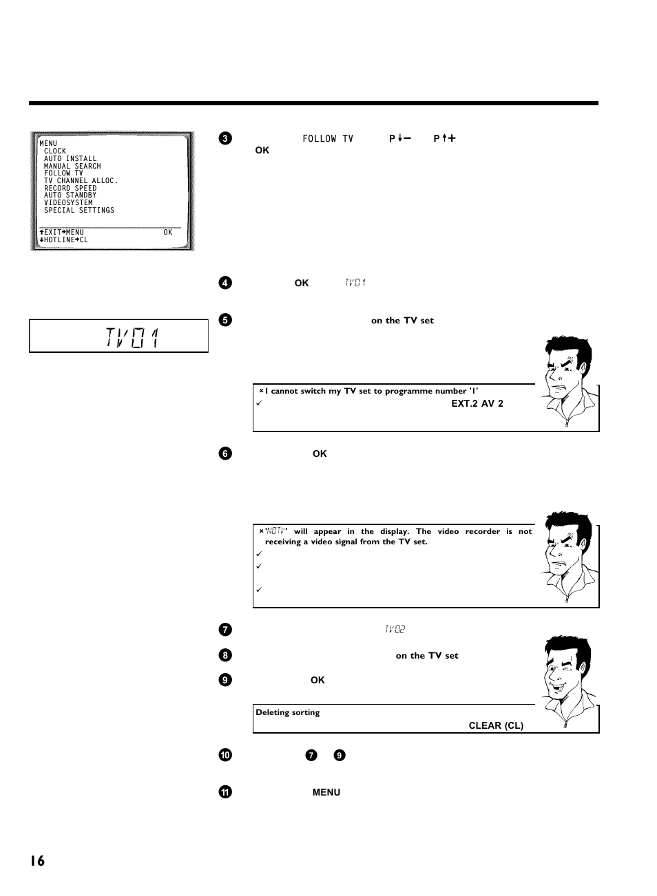 Tv01, Installing your video recording | Philips VR220/07 User Manual | Page 20 / 55