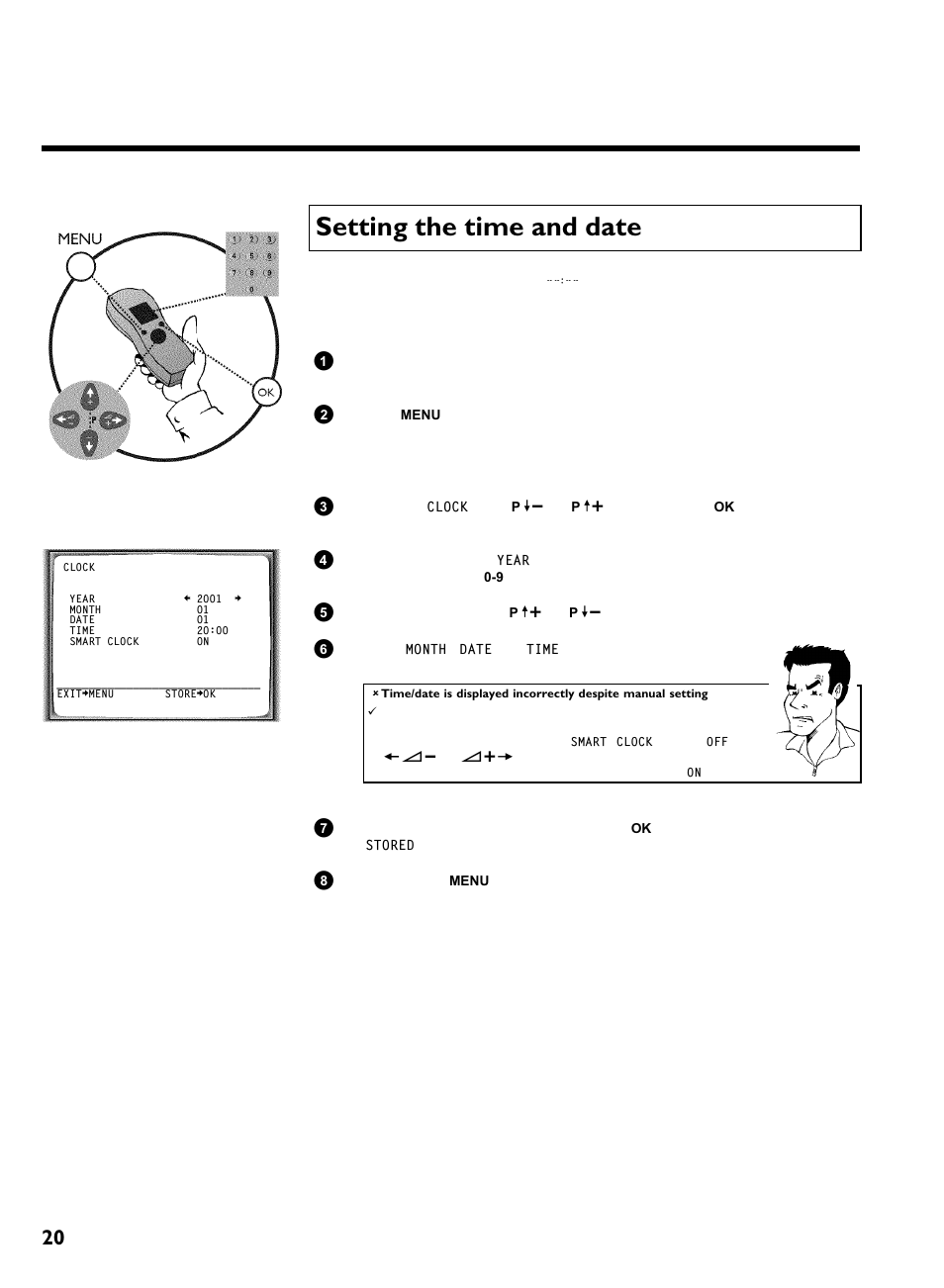 Setting the time and date, Installing your video recording | Philips VR220/07 User Manual | Page 24 / 55