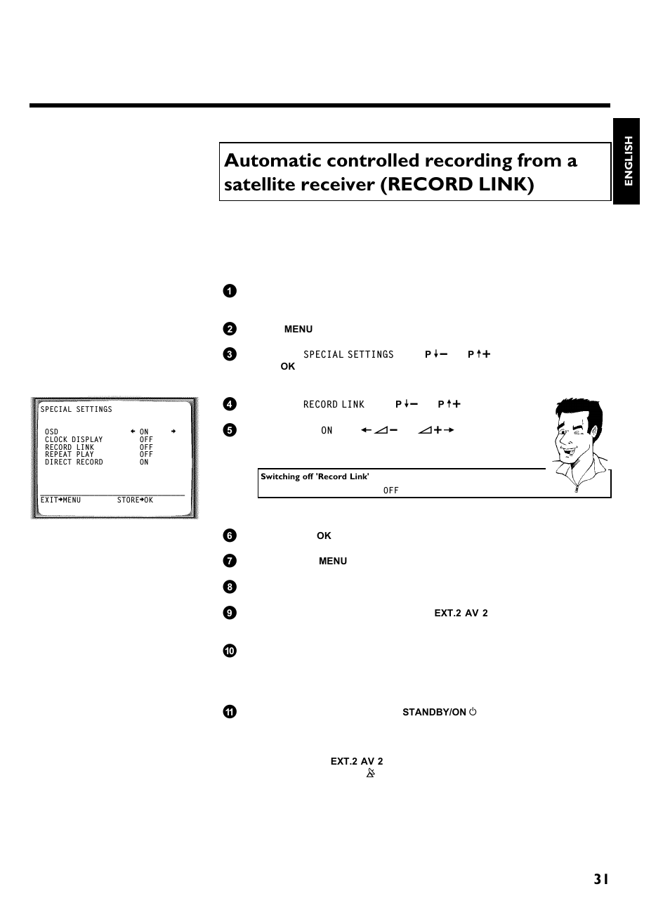 Manual recording | Philips VR220/07 User Manual | Page 35 / 55