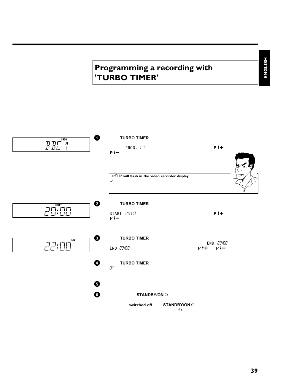 Programming a recording with 'turbo timer, Bbc1, Programming a recording (timer) | Philips VR220/07 User Manual | Page 43 / 55