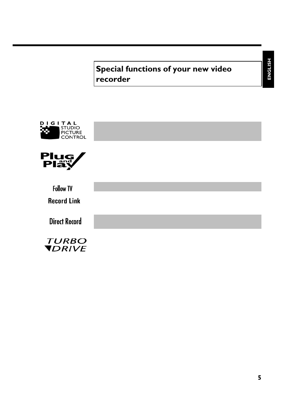 Special functions of your new video recorder, Introduction | Philips VR220/07 User Manual | Page 9 / 55