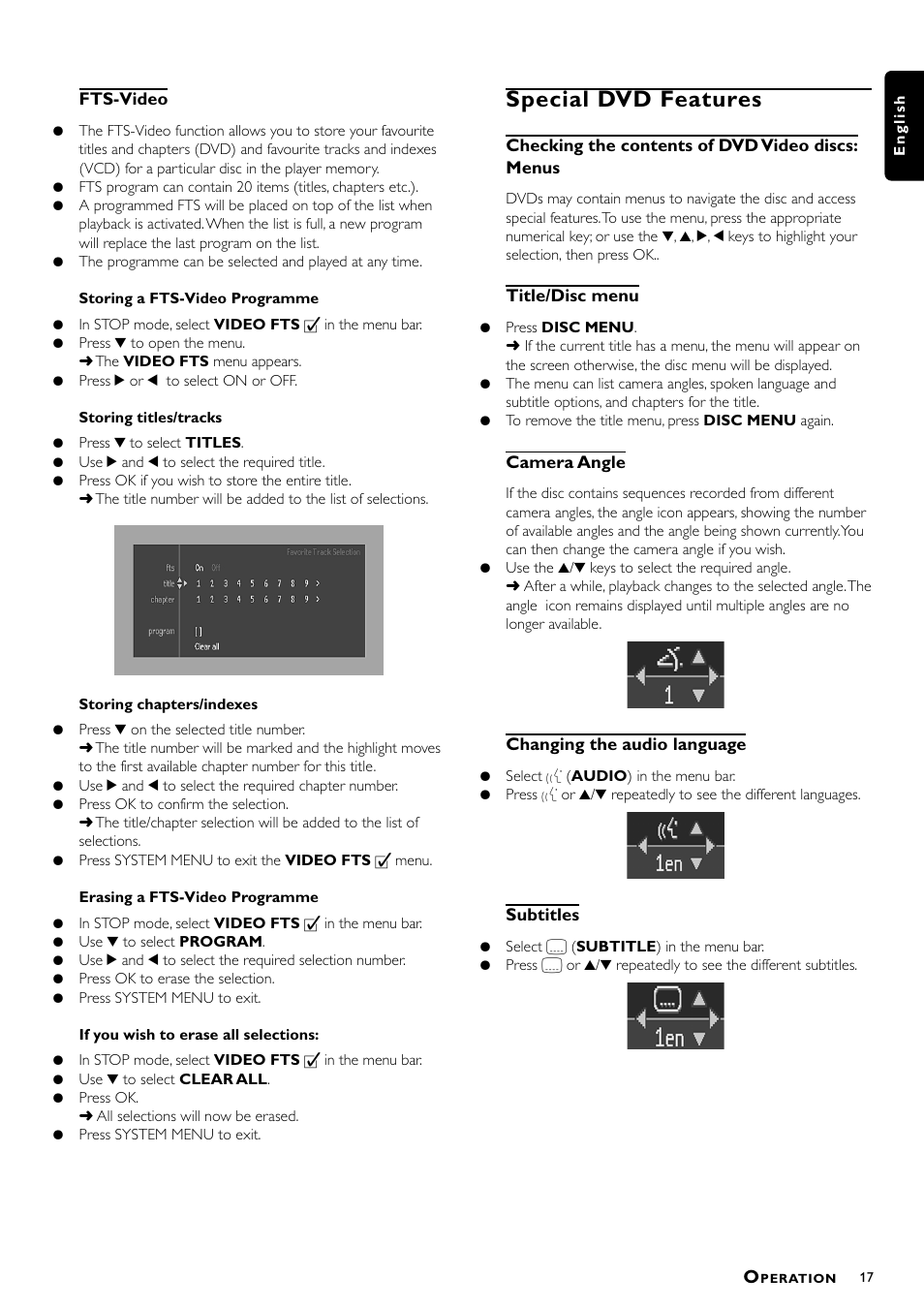 Special dvd features | Philips DVD762/001 User Manual | Page 17 / 24