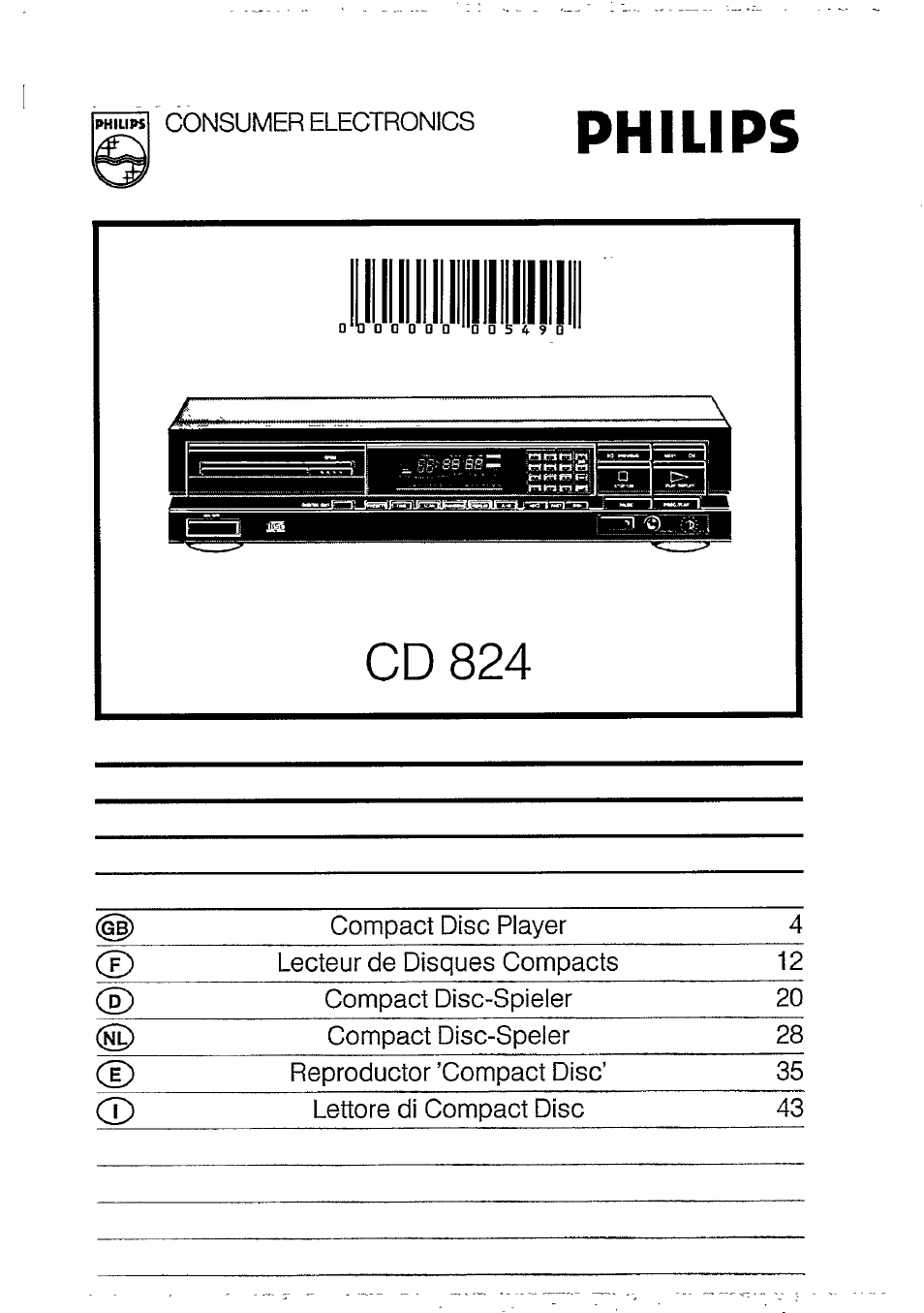 Philips CD 824 User Manual | 15 pages