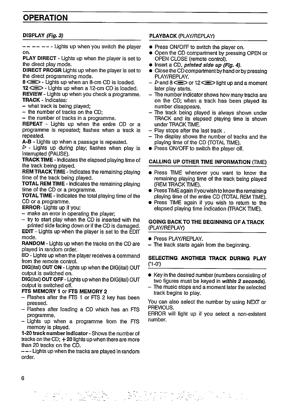 Operation, D-o') | Philips CD 824 User Manual | Page 6 / 15