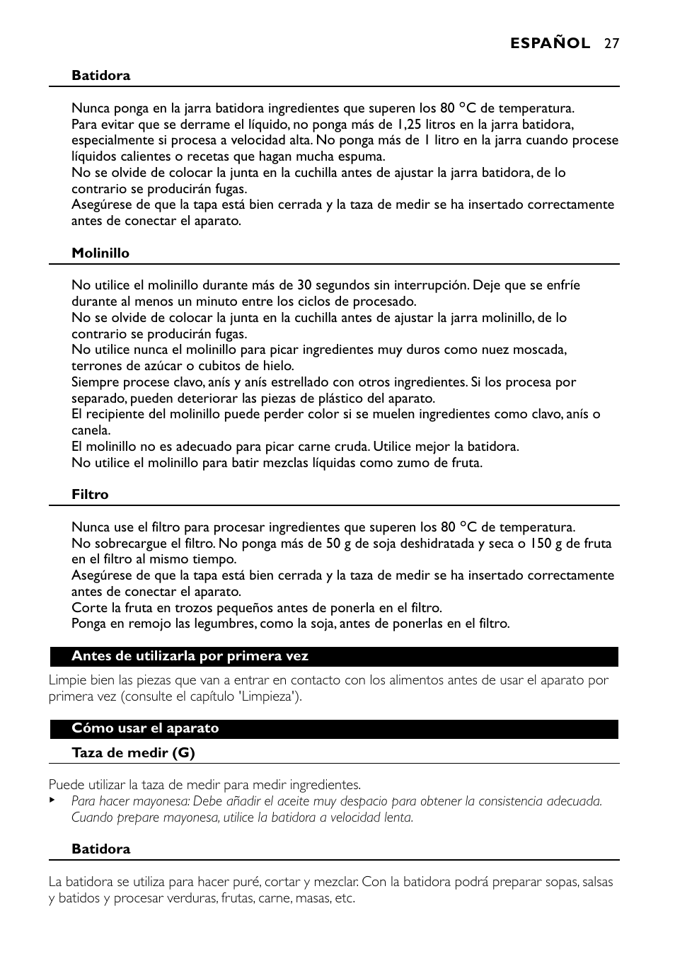 Philips HR1720 User Manual | Page 27 / 48