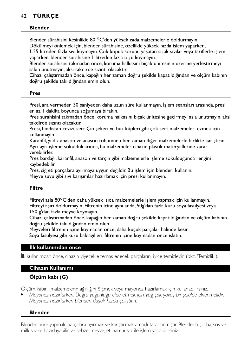 Philips HR1720 User Manual | Page 42 / 48