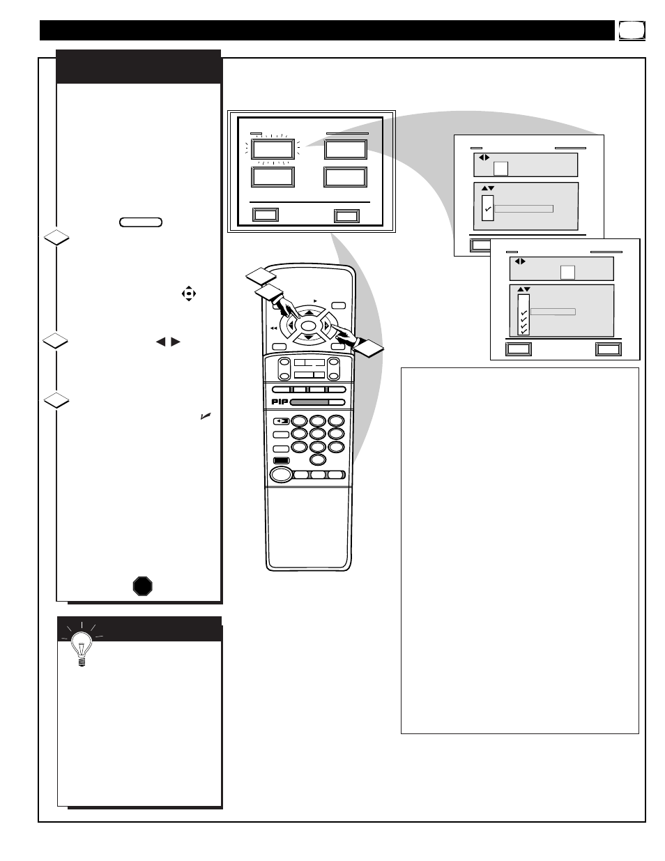Eature, Ontrols, Continued | 12 s, Content advisory parental guidelines, Stop | Philips 9P6044C1 User Manual | Page 23 / 60