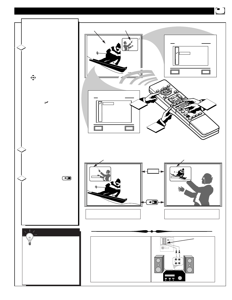 Mart, Swap, 2 tuner pip b | Lr fixed var pip | Philips 9P6044C1 User Manual | Page 49 / 60