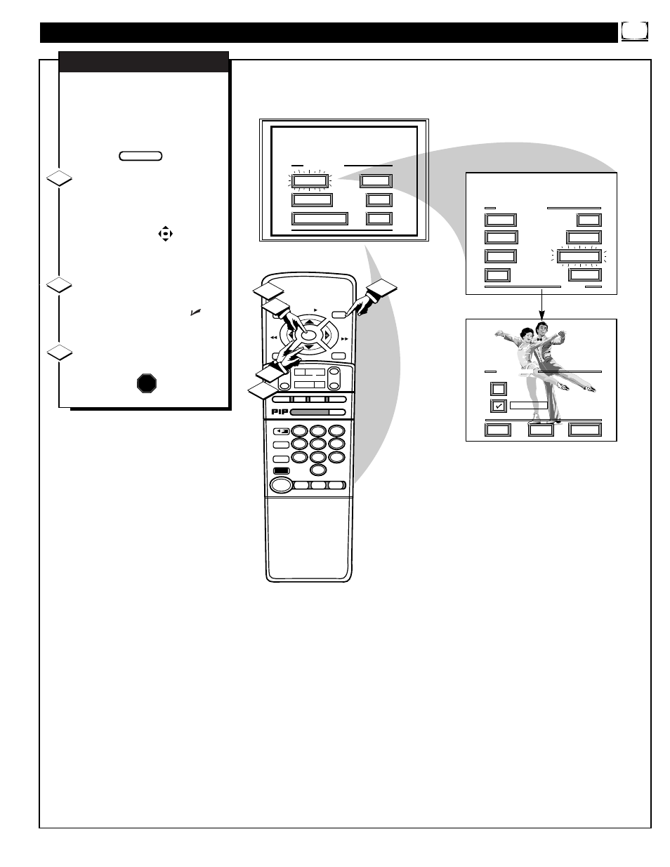 Icture, Ontrols, Continued | Clearview, Stop | Philips 9P6044C1 User Manual | Page 7 / 60