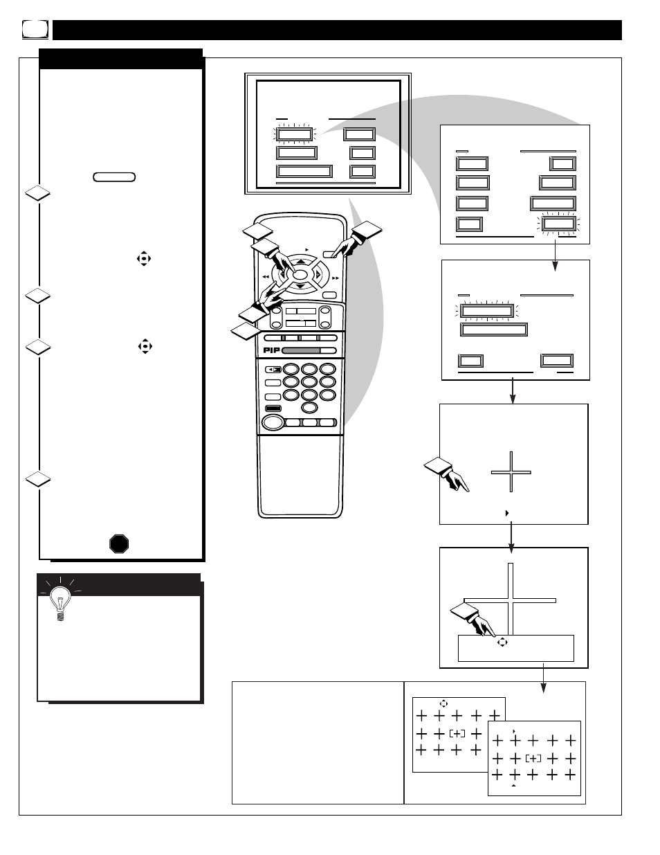 Icture, Ontrols, Continued | Red/blue convergence, Stop | Philips 9P6044C1 User Manual | Page 8 / 60