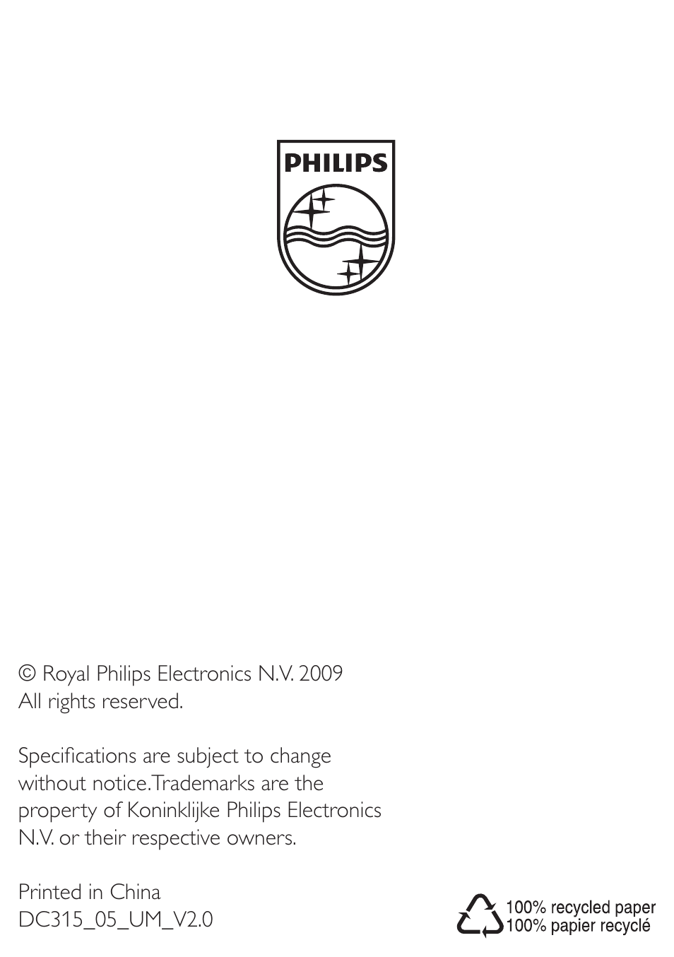 Philips DC315/05 User Manual | Page 21 / 21