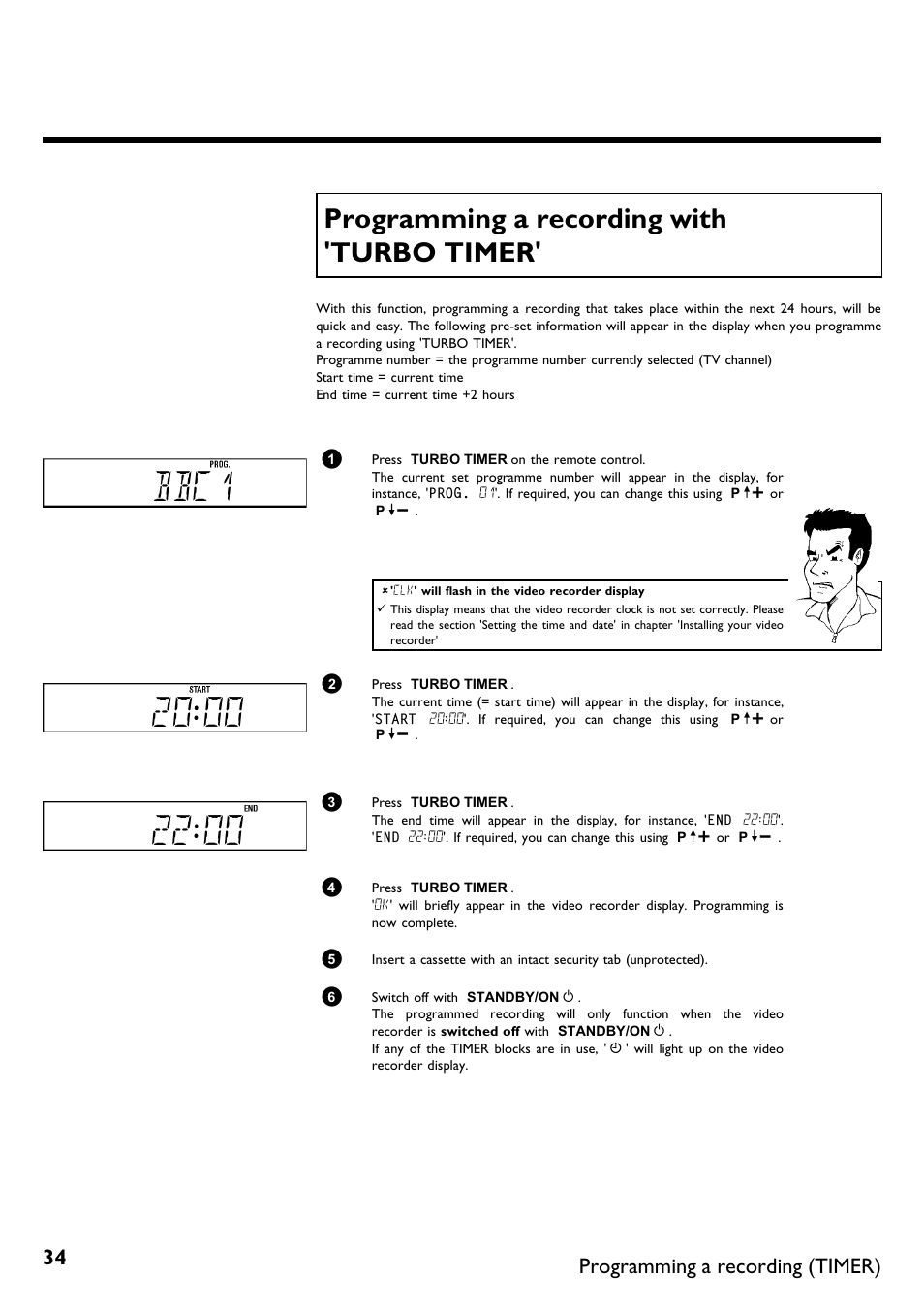 Programming a recording with 'turbo timer, Bbc1, Programming a recording (timer) | Philips VR670B/58 User Manual | Page 38 / 49