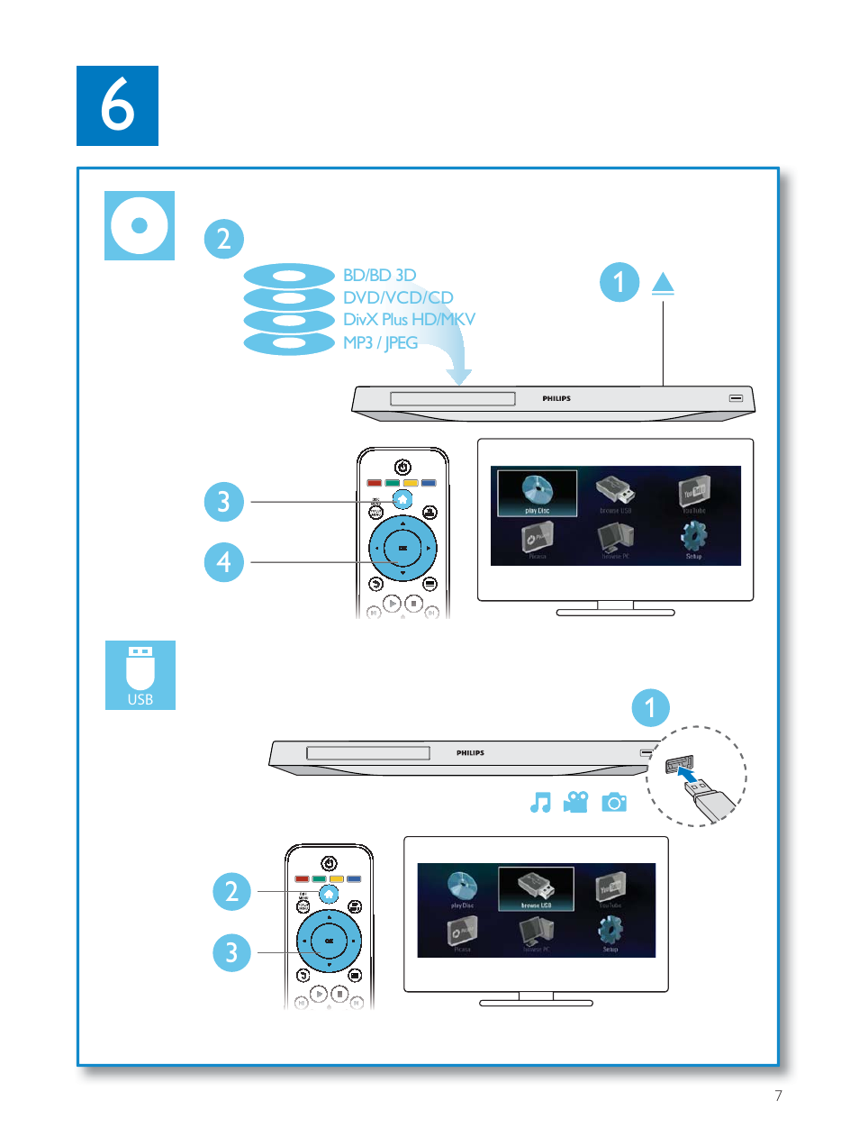 Philips BDP3390 User Manual | Page 7 / 25