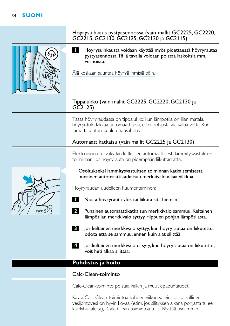 Philips GC2220 User Manual | Page 34 / 60