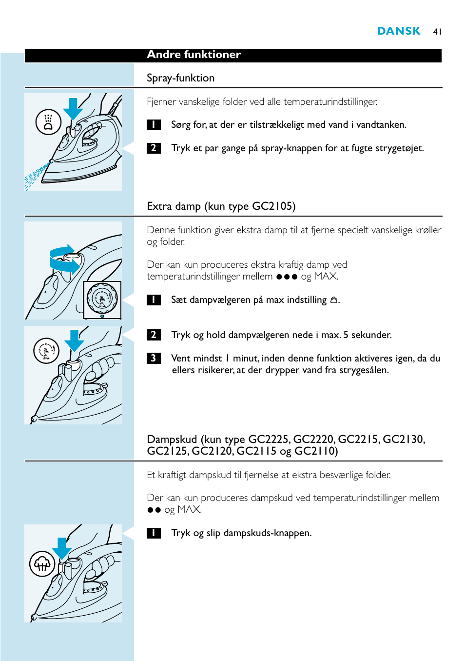 Philips GC2220 User Manual | Page 41 / 60