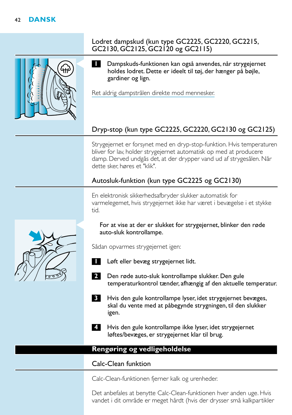 Philips GC2220 User Manual | Page 42 / 60