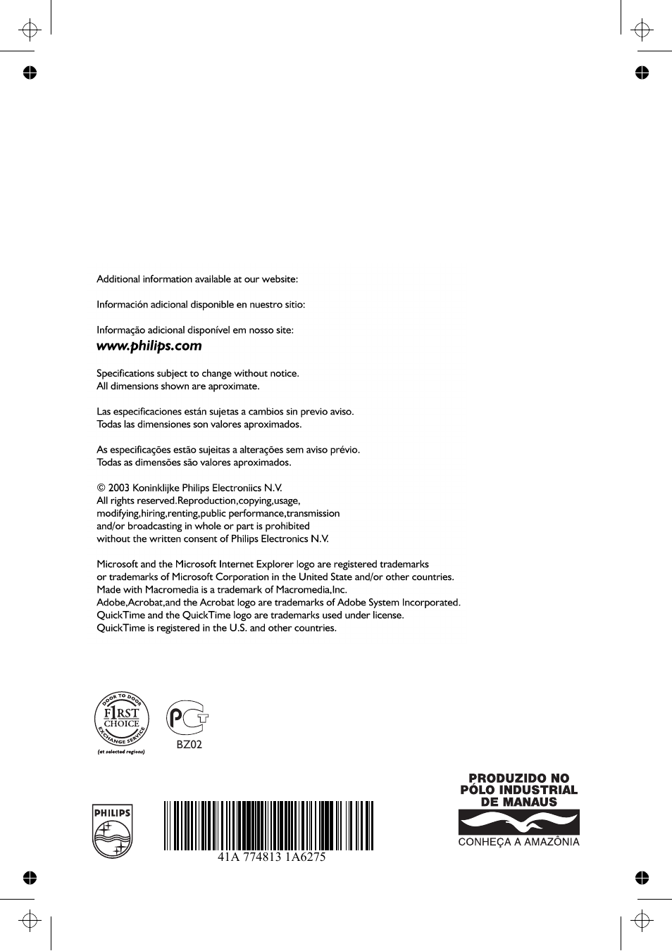 Philips 107E69 User Manual | Page 2 / 46