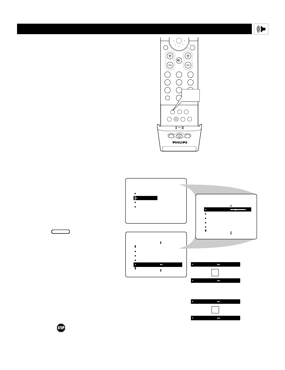 Sap (s, Electing the, Econd | Udio, Rogram, Eature, Selecting sap using the tv buttons, Selecting sap using the remote control | Philips MatchLine 60PP9502 User Manual | Page 39 / 72