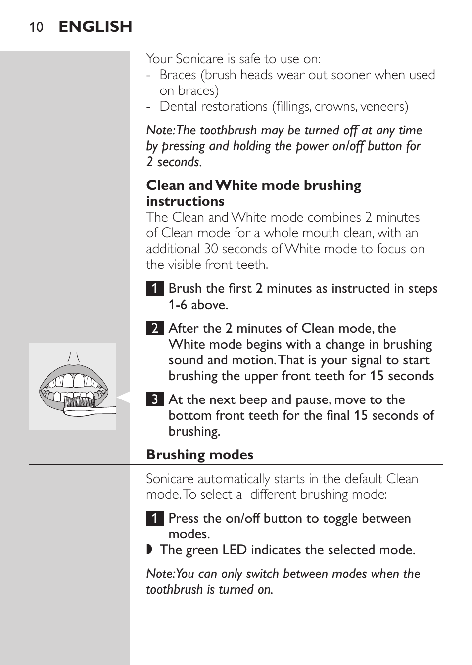 Philips HealthyWhite HX6710 User Manual | Page 10 / 24
