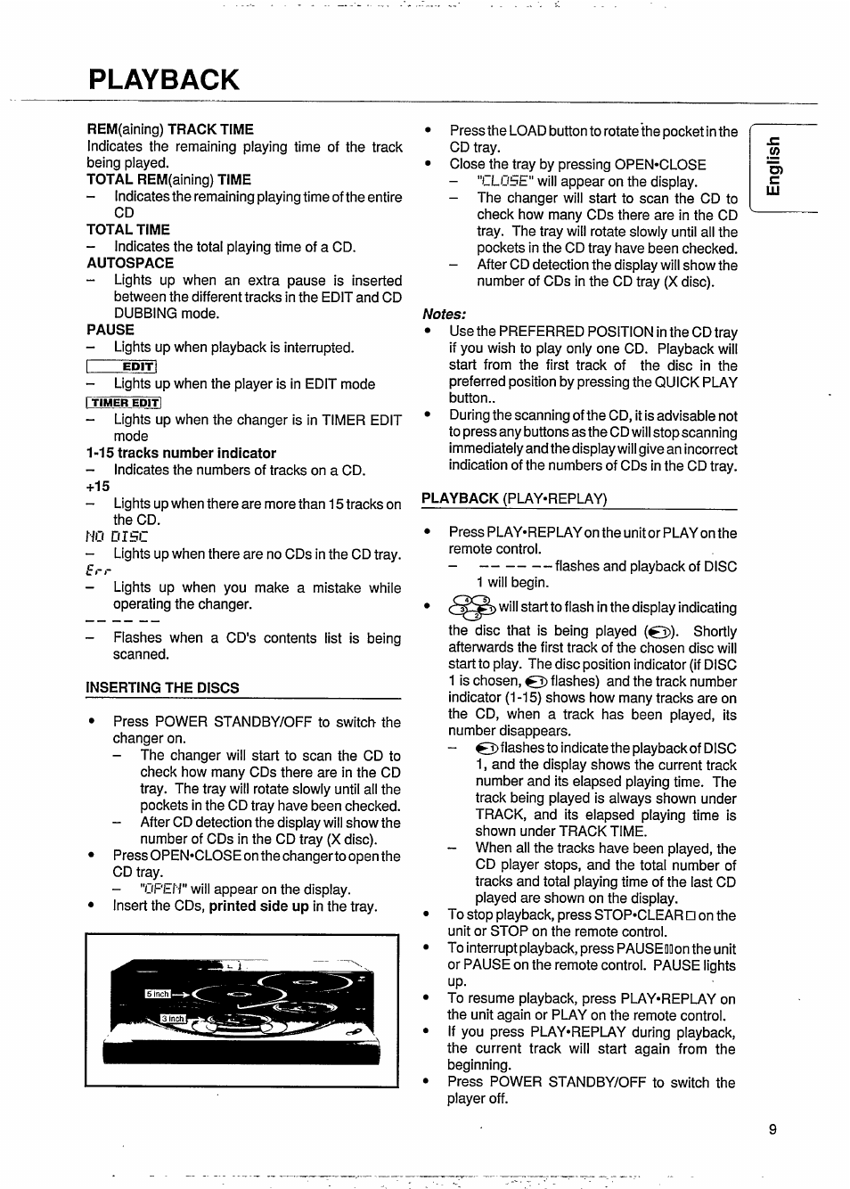 Playback | Philips CDC 745 User Manual | Page 11 / 20