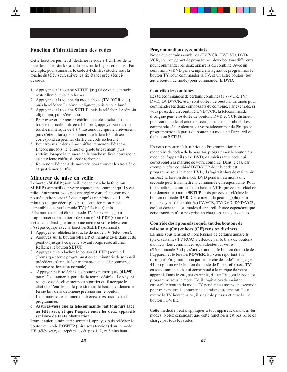 Configuration (suite) | Philips SRU3005/27 User Manual | Page 24 / 29