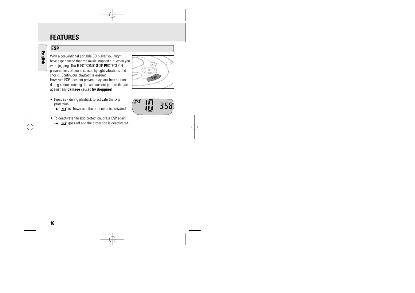 Features | Philips AZ 9235 User Manual | Page 16 / 22