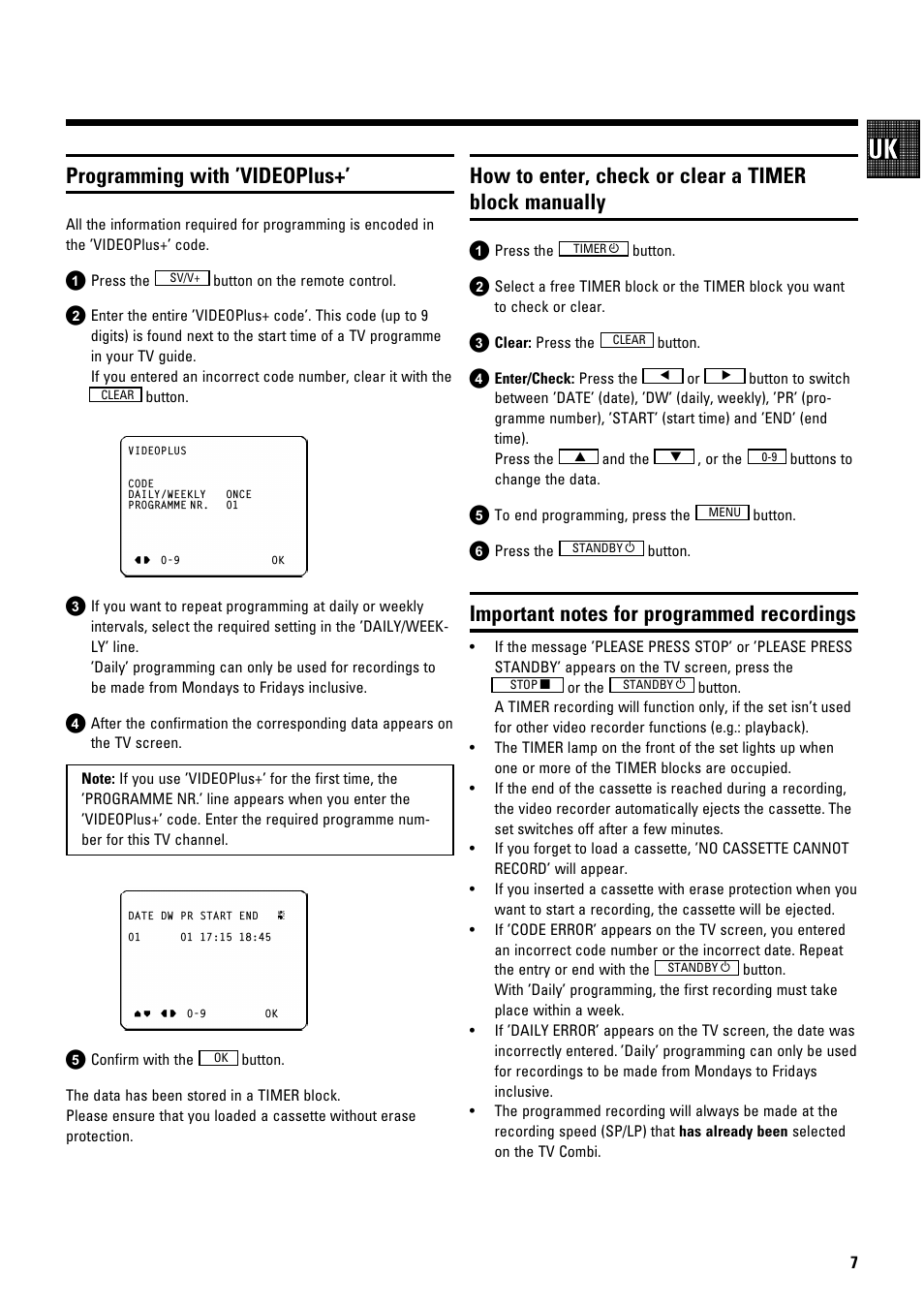 Programming with ’videoplus | Philips 21PV288/05 User Manual | Page 9 / 12