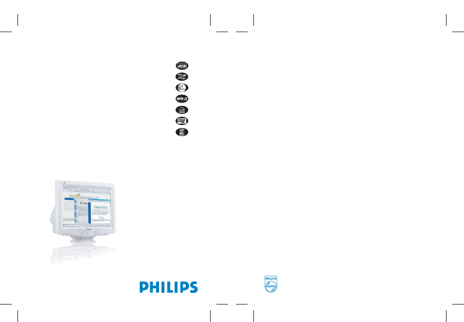 When screen size and the environment matter, 19 inch crt monitor | Philips 109E51 User Manual | Page 2 / 2