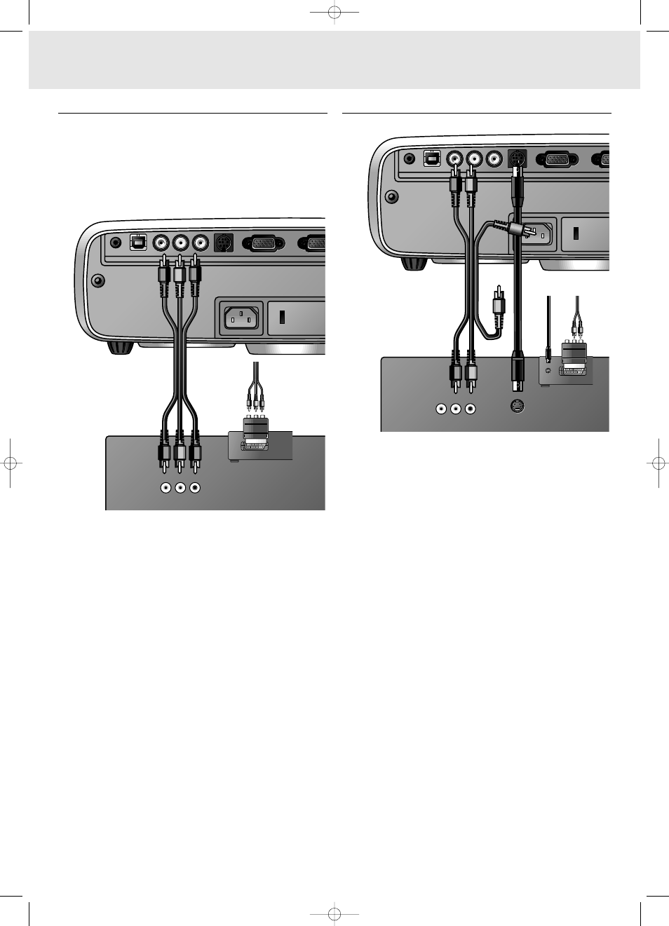 Installation, Connecting to video equipment, S-video | Projector, Vcr projector | Philips LC4331 User Manual | Page 12 / 23