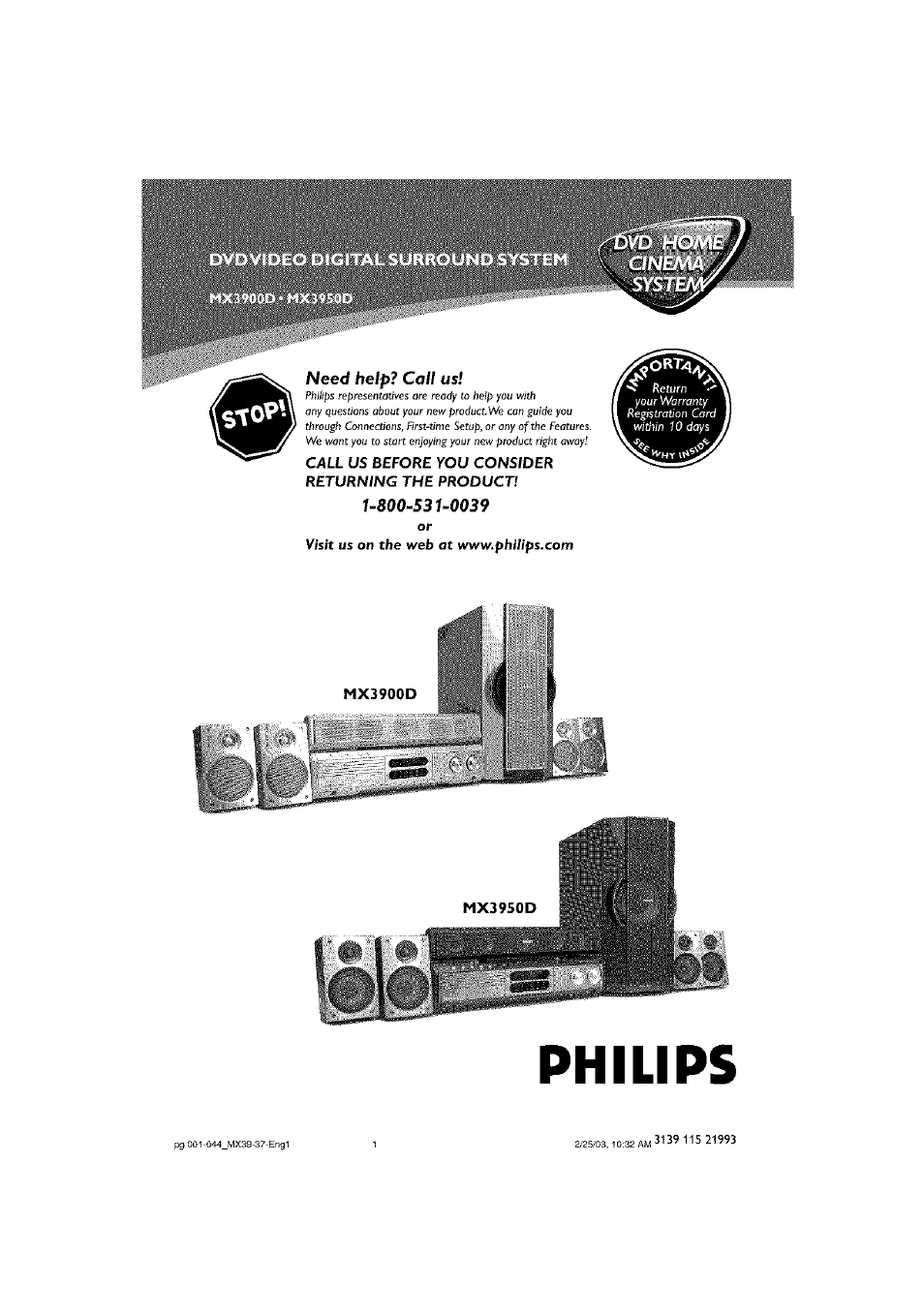 Philips - MX3950D User Manual | 48 pages