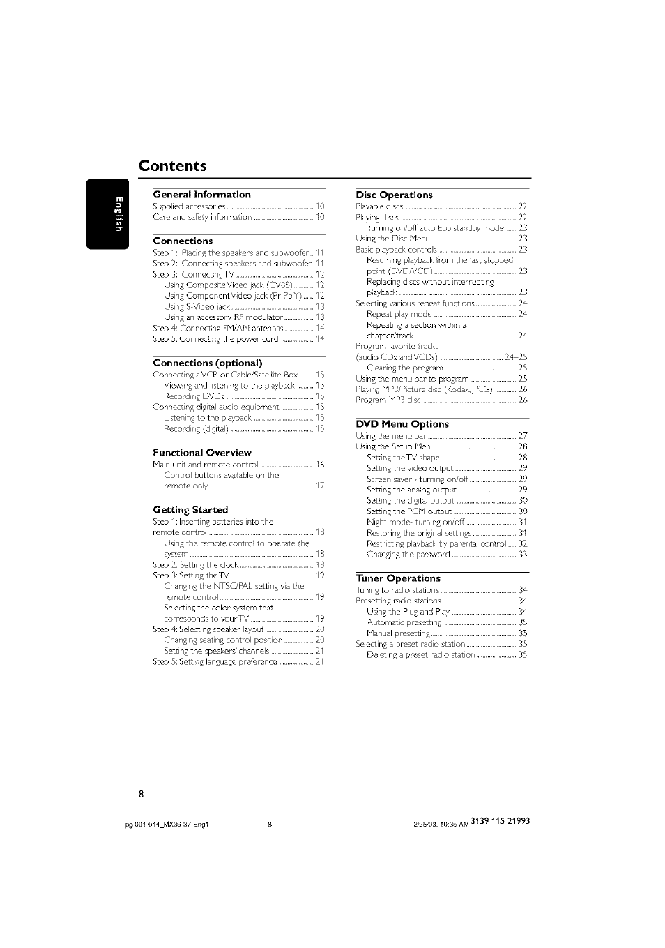 Philips - MX3950D User Manual | Page 8 / 48