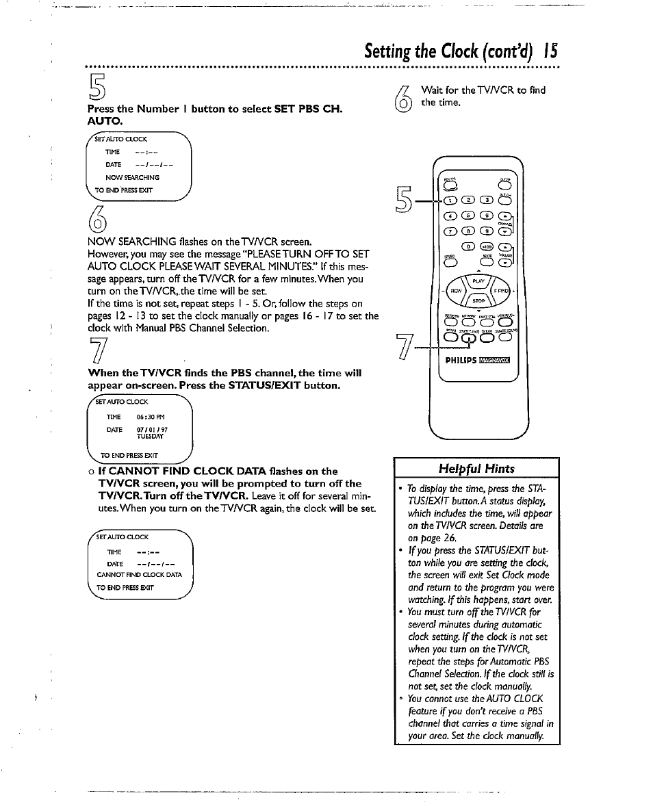 Setting the clock (confd) is | Philips CCX193AT User Manual | Page 15 / 56