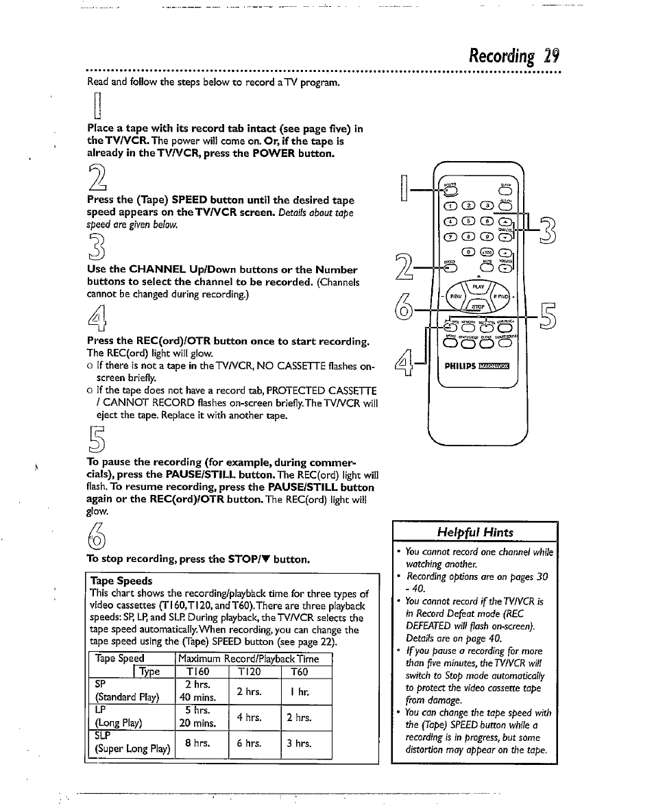 Recording 29 | Philips CCX193AT User Manual | Page 29 / 56