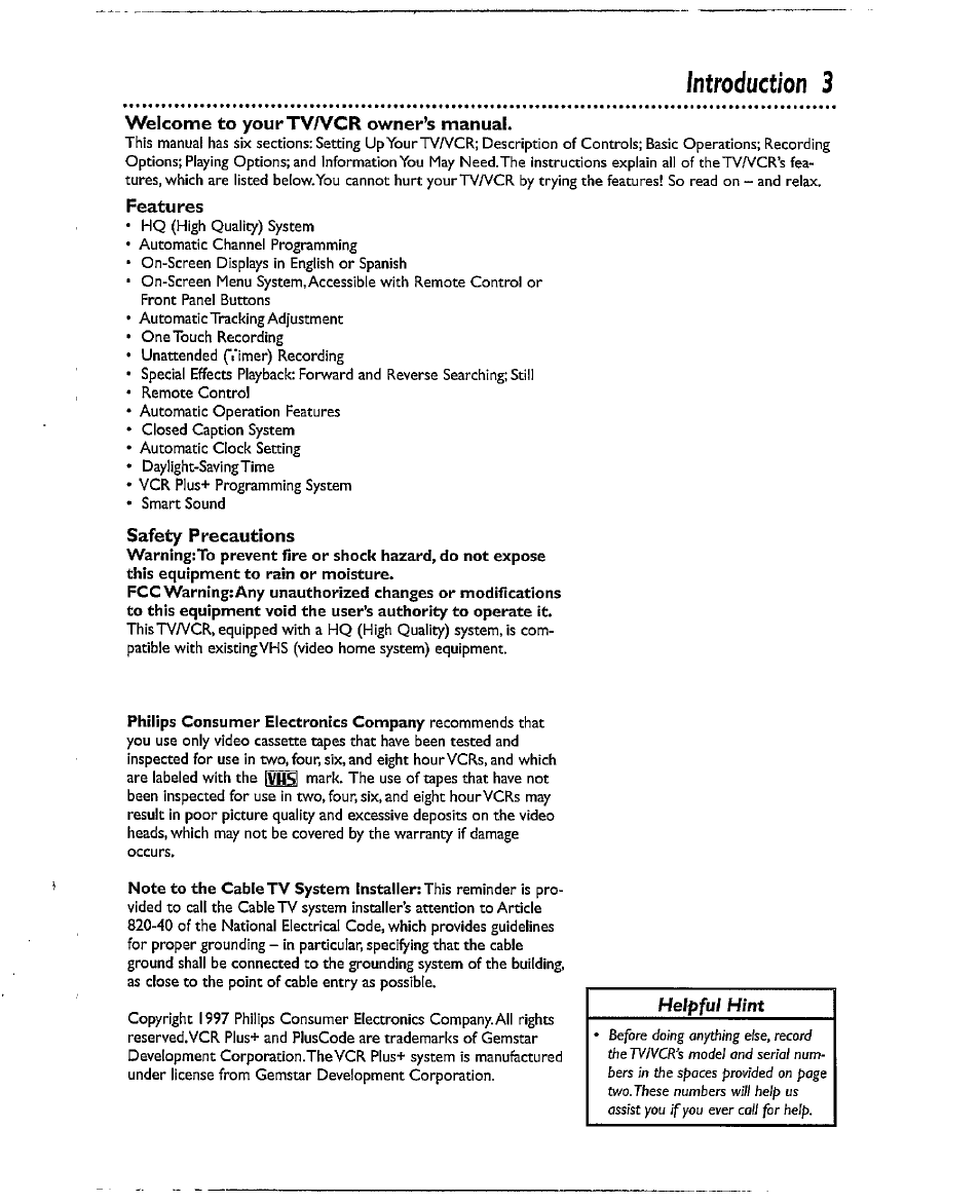 Introduction 3 | Philips CCX193AT User Manual | Page 3 / 56