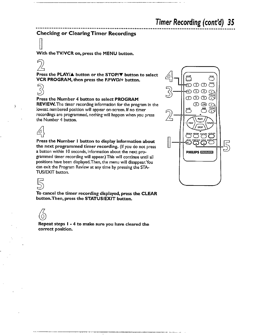 Timer recording (confd) 35 | Philips CCX193AT User Manual | Page 35 / 56