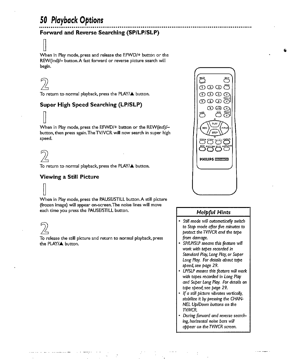 50 playback options, Playback options | Philips CCX193AT User Manual | Page 50 / 56