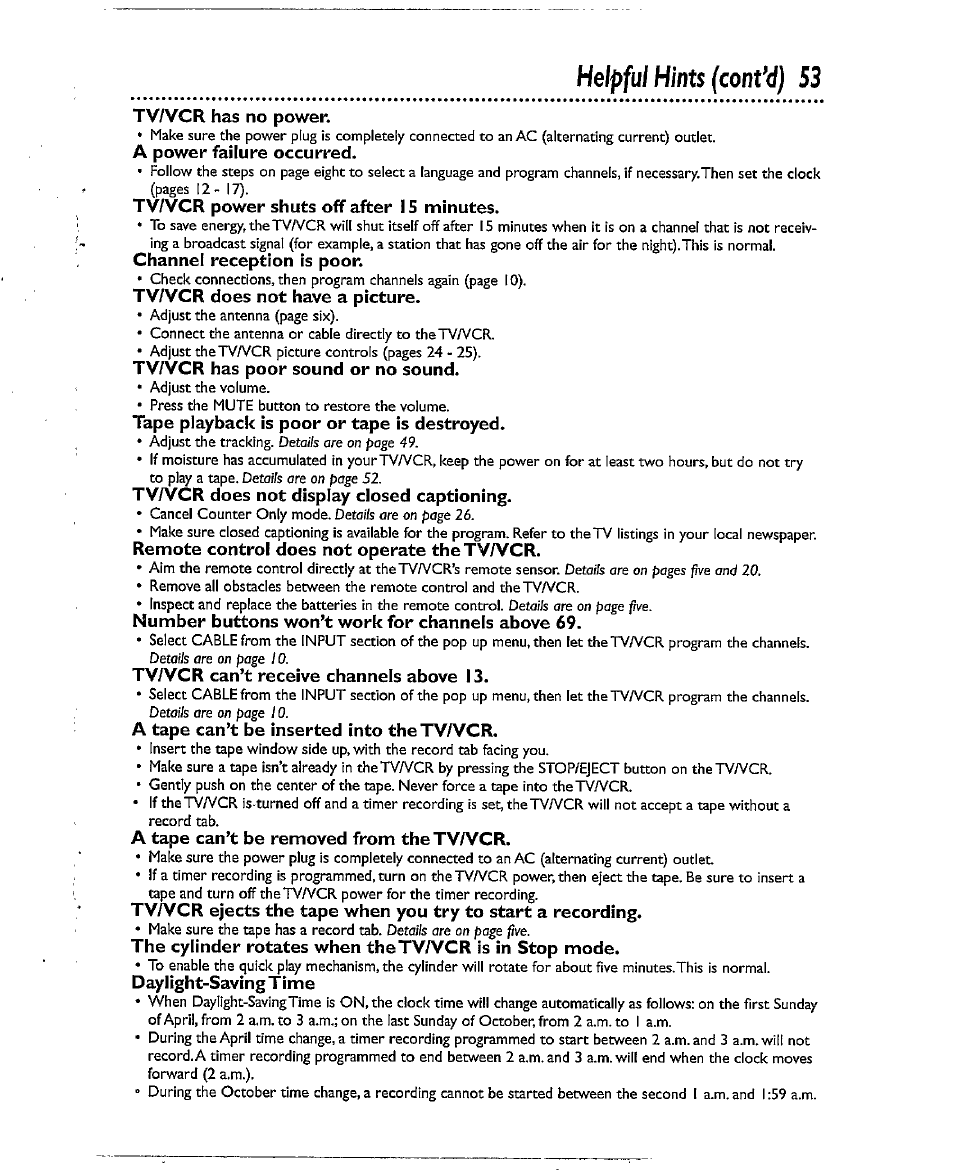 Helpful hints (cont’d) 53 | Philips CCX193AT User Manual | Page 53 / 56