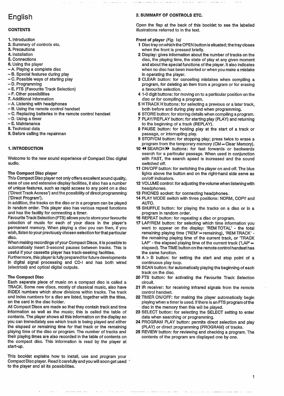 English | Philips CD 880 User Manual | Page 3 / 13