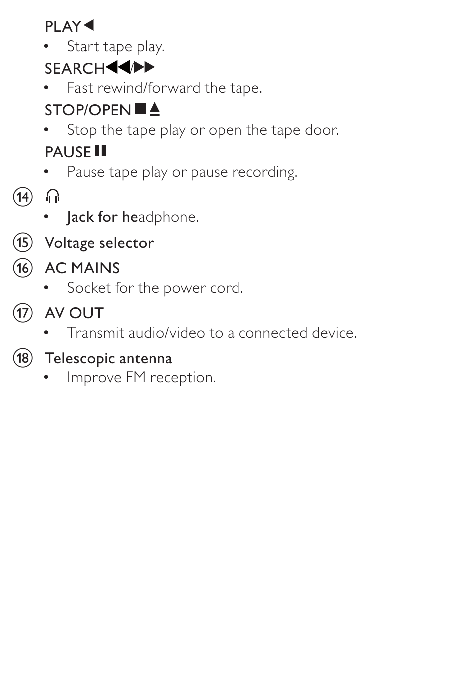 Philips AZ5740 User Manual | Page 10 / 31