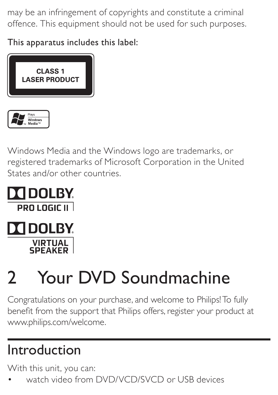 2 your dvd soundmachine | Philips AZ5740 User Manual | Page 5 / 31