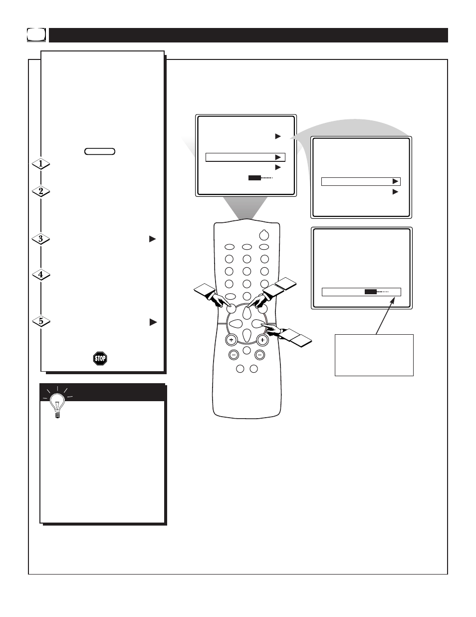Sing the, Rogram, Ontrol | Philips TS2519C User Manual | Page 12 / 40