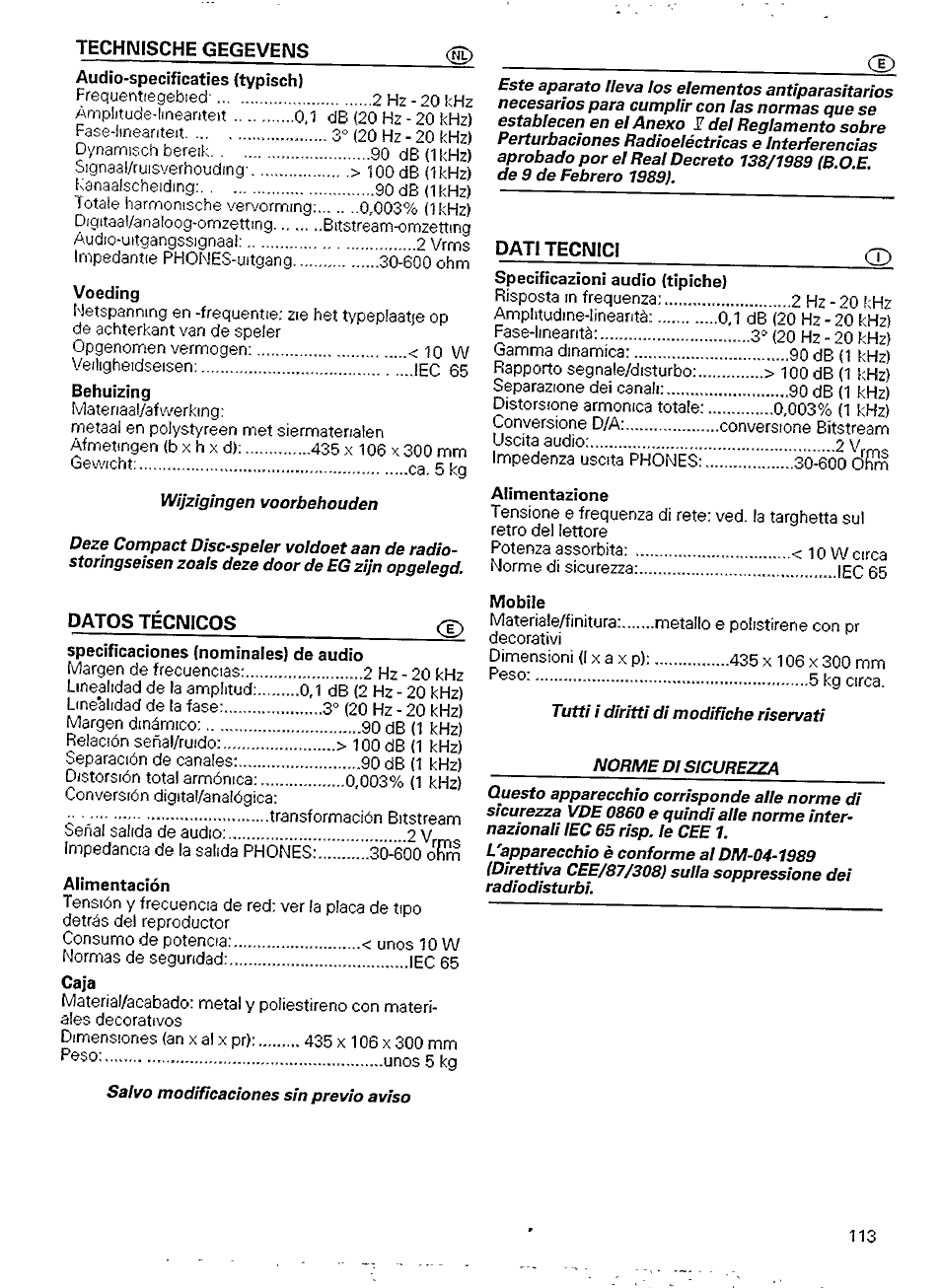 Philips CD 911 User Manual | Page 17 / 20