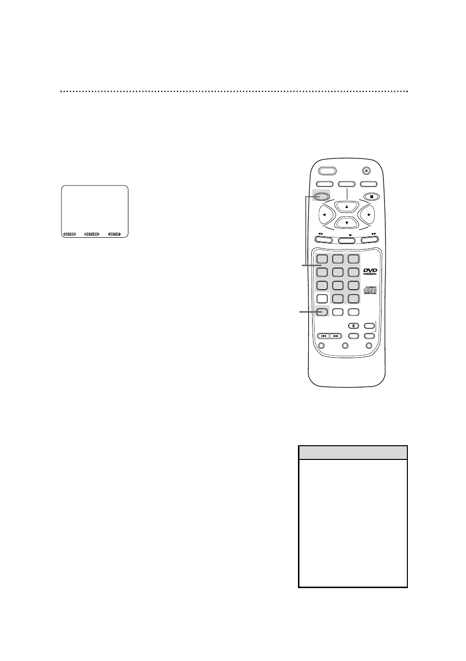 Language settings (cont’d) 41, Helpful hint, Press a number button to select a setting | Press the setup button to remove the menu | Philips DVD700AT User Manual | Page 41 / 52