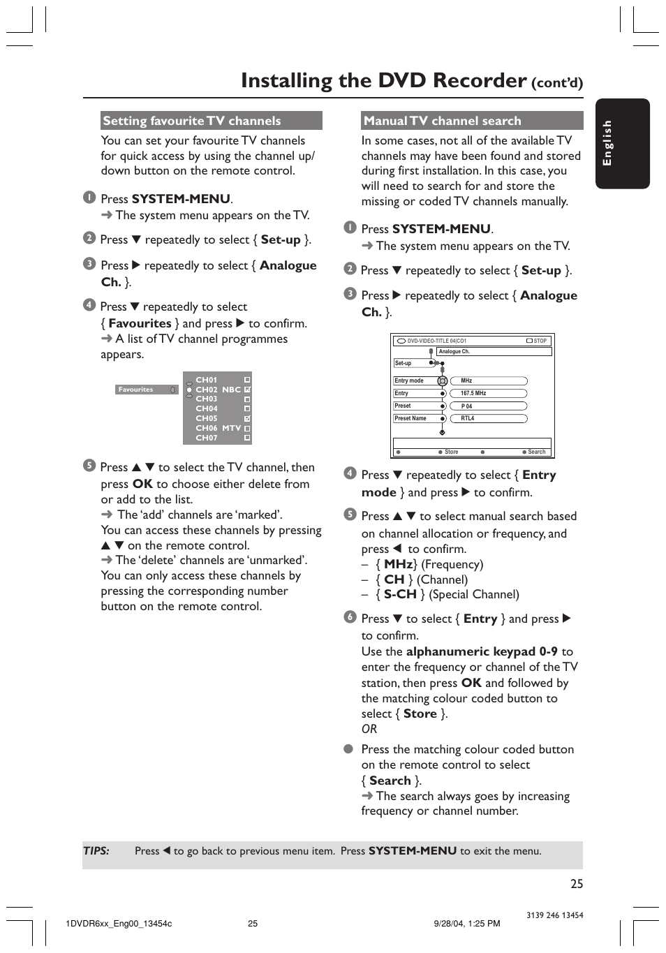 Installing the dvd recorder, Cont’d) | Philips ShowView DVDR612/97 User Manual | Page 27 / 74