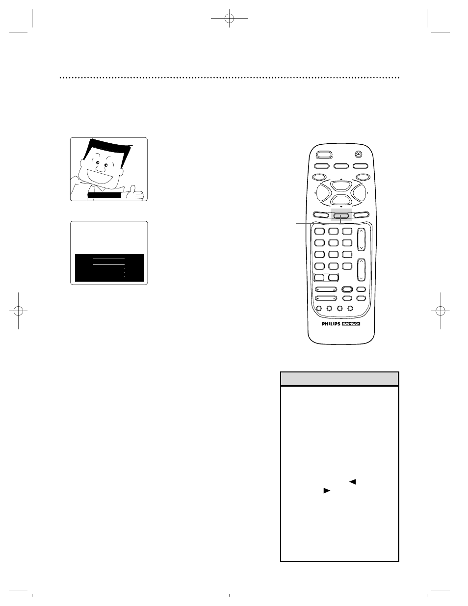 46 closed caption (cont’d), Helpful hints, Standard closed captions half-screen text | Philips Magnavox CCZ256AT User Manual | Page 46 / 64