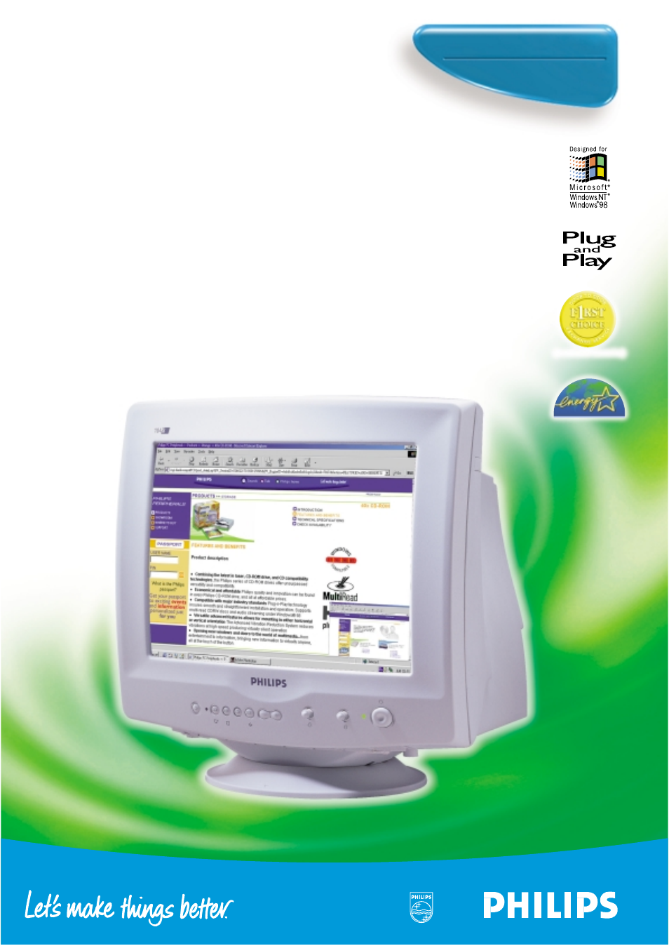 Philips 104S19 User Manual | 2 pages