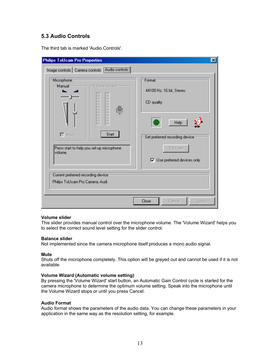 Philips PCVC740K99 User Manual | Page 13 / 30