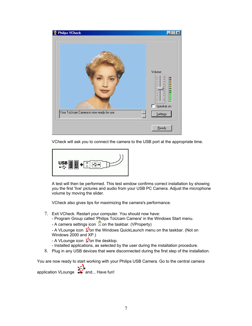 Philips PCVC740K99 User Manual | Page 7 / 30