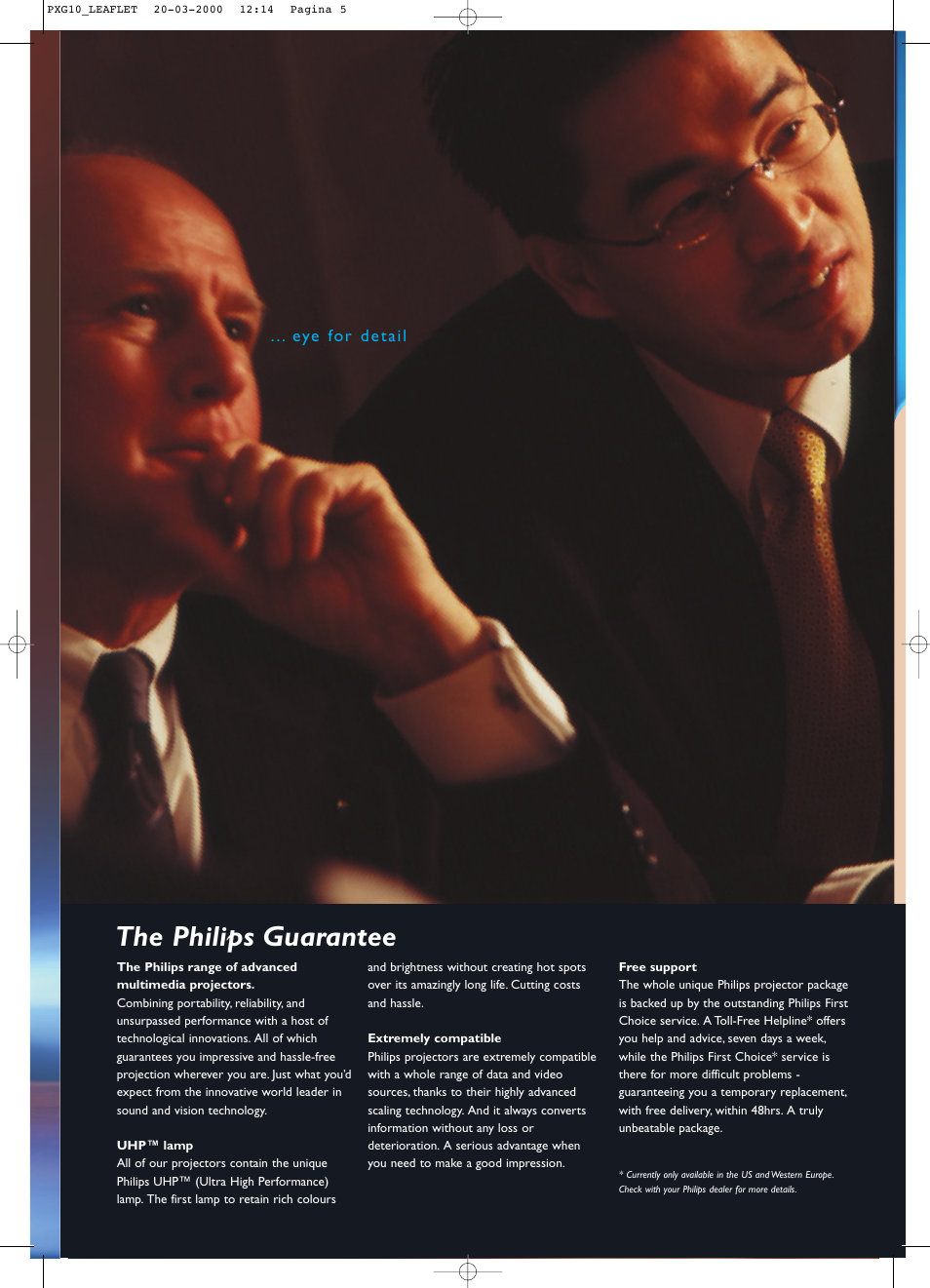 The philips guarantee | Philips ProScreen PXG10 User Manual | Page 2 / 6