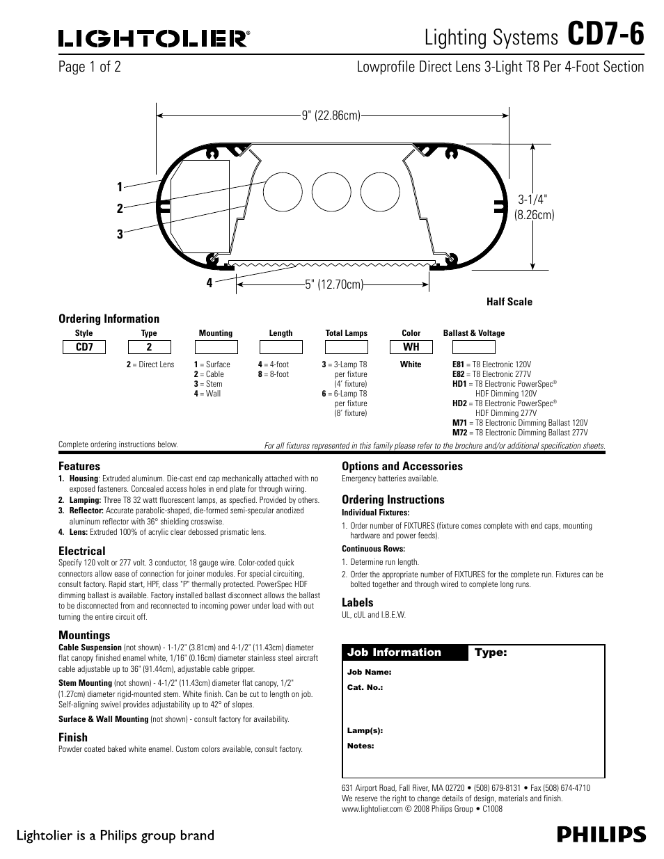Philips CD7-6 User Manual | 2 pages